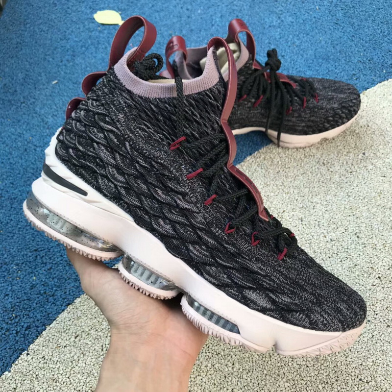 Authentic Nike LeBron 15 Black-Black-Taupe Grey